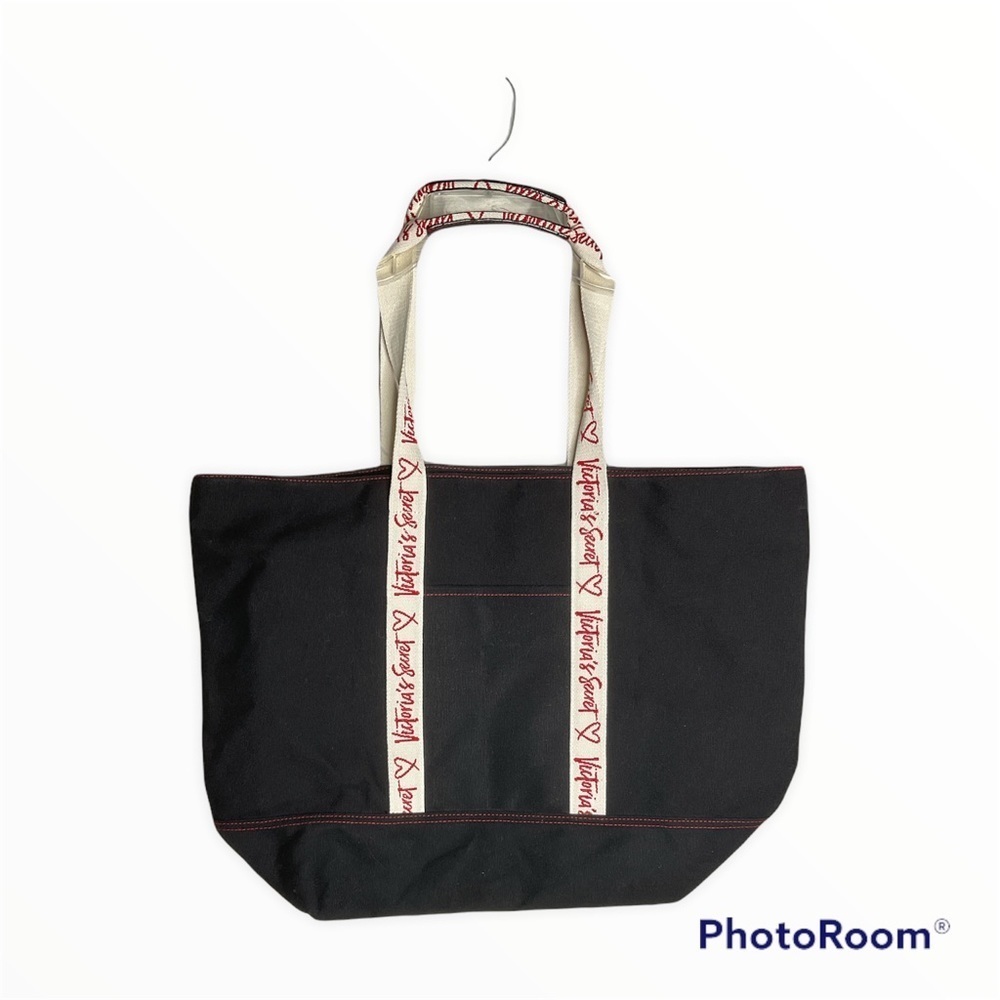 Victoria’s Secret black canvas tote‎ NWT